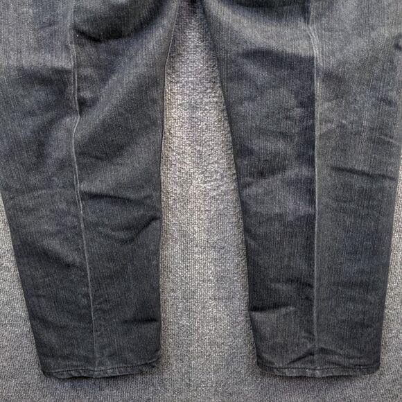 Red Ape Men's Straight Jeans Size 44 Black 5-Pocket Embroidered Logo Dark Wash - Picture 7 of 15